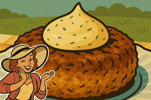 a delicious zucchini patty served at a picnic